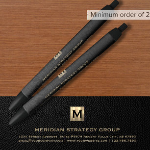 Elegant Monogram Writing Pen for Business