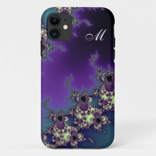 Elegant Monogramme Fractal Art for iPhone 4 Case
