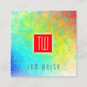 Elegant Monogrammed Colourful Card