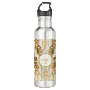 Elegant Monogrammed Gilded Aura Thermal Tumbler 710 Ml Water Bottle