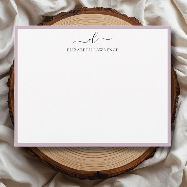 Elegant Monogrammed Handwritten Script Note Card (Creator Uploaded)