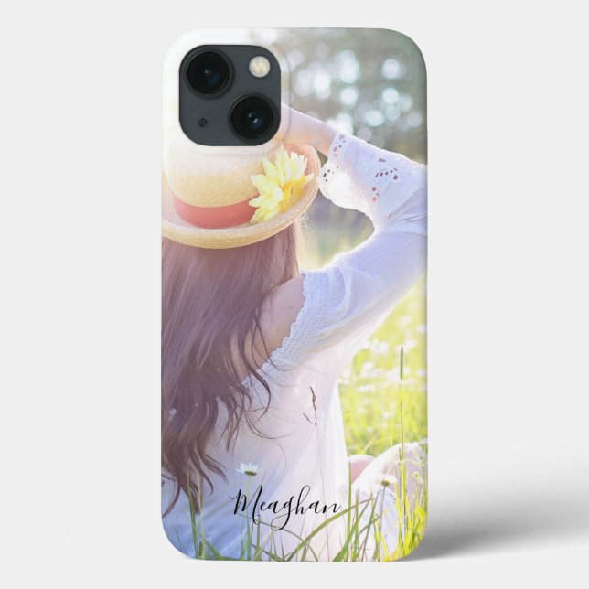 Elegant Monogrammed Your Custom Photo Case-Mate iPhone Case (Back)