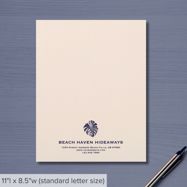Elegant Monstera Leaf Business Letterhead (Creator Uploaded)