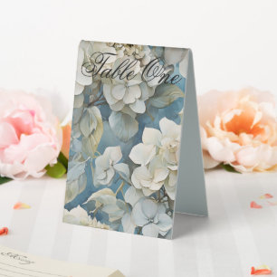 Elegant moody dusty blue watercolor florals