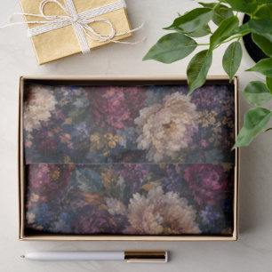 Elegant Moody Floral gothic Gift Wrap Tissue Paper