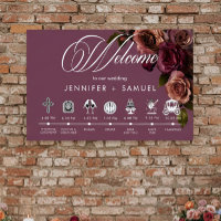 Elegant Moody Soft Rust Burgundy Order of Events