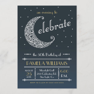 Elegant Moon Celebration Invitation II