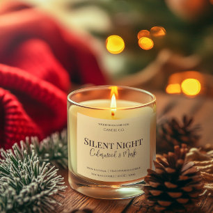 Elegant Moon & Stars Custom Holiday Candle Label