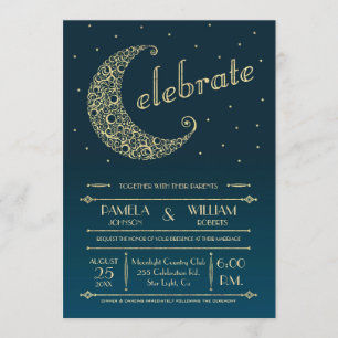 Elegant Moon Wedding Invitation