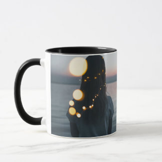 Elegant Moonlight Abstract Black Ceramic Coffee Mu Mug