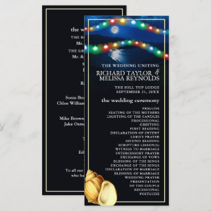 Elegant Moonlit Beach Wedding Program