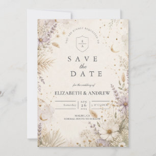 Elegant Moonlit Boho Celestial Wedding Save The Date