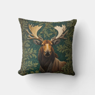 Elegant Moose William Morris Inspired Cushion