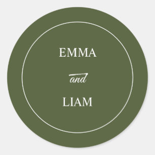 Elegant morden classic Wedding Monogram Sticker