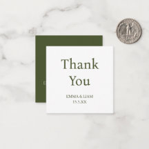 Elegant morden script classic Thankyou card