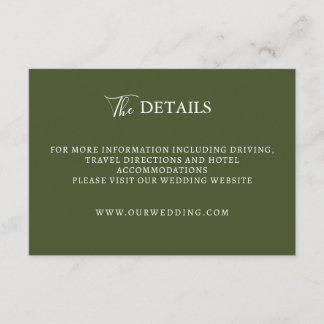 Elegant morden script wedding enclosure card