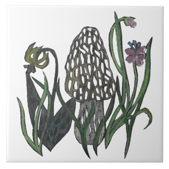 Elegant Morel Mushroom Trivet (Front)