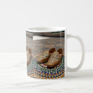 Elegant Moroccan Babouche & Zellij Mosaic Art Coffee Mug