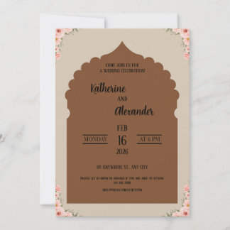 Elegant Moroccan-Inspired Wedding Invitation