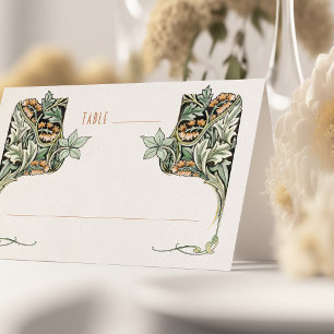 Elegant Morris-Inspired Wedding Table Cards