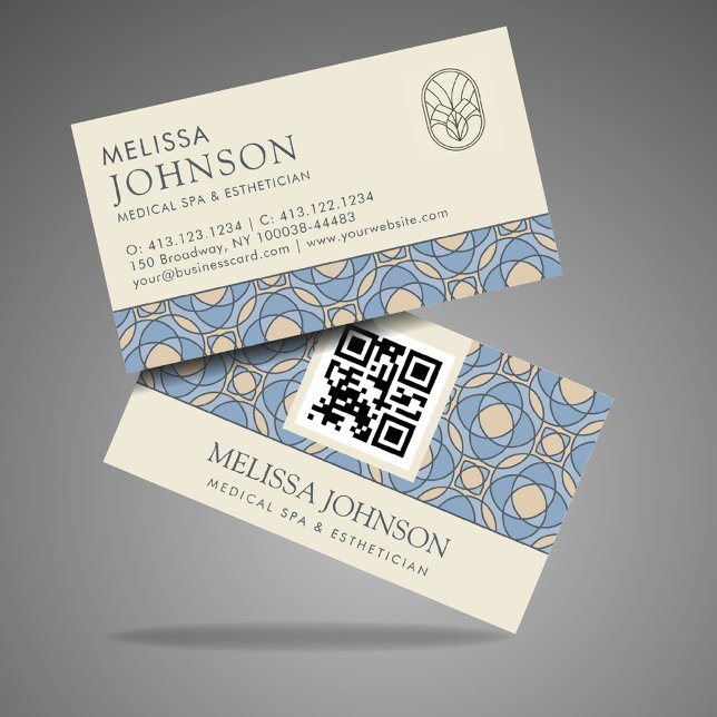 Elegant Mosaic Medical Spa & Esthetician QR Card (Creator Uploaded)