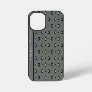 elegant moss green geometrical iPhone 12 mini case