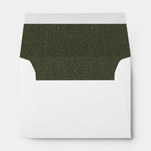 Elegant Moss Green Lined Envelope – Customisable