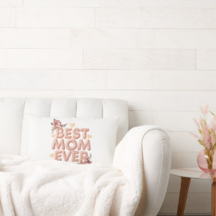 Elegant Mother & Daughter 3D Typography Forever Lumbar Cushion