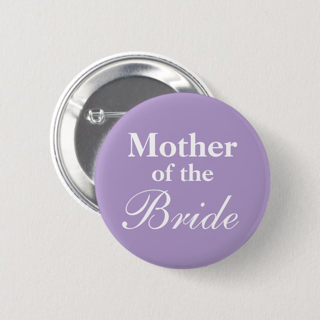 Elegant Mother of the bride lavender purple button (Front & Back)