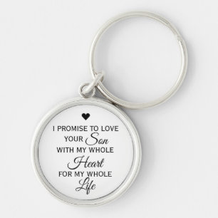 Elegant Mother of the Groom Bridal Gift From Bride Key Ring