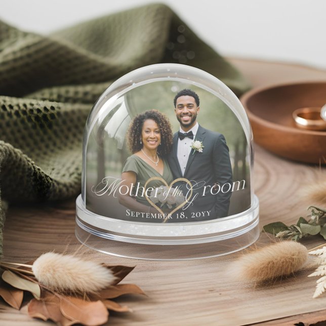 Elegant Mother of the Groom Photo Memory Keepsake Snowglobe (Elegant Mother of the Groom Photo Memory Keepsake Snow Globe)
