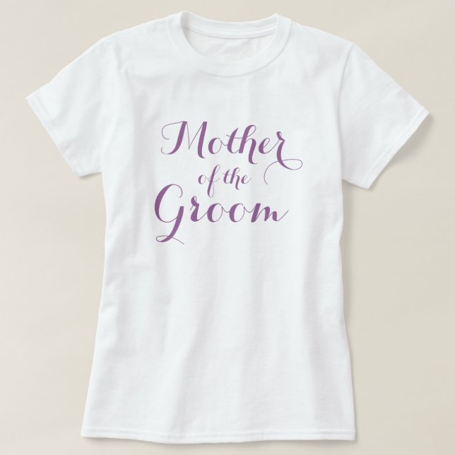 Elegant mother of the groom t shirts | Lavender (Design Front)