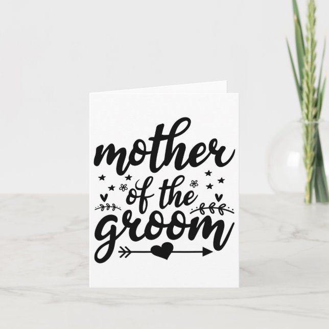 Elegant Mother Of The Groom Wedding Marriage Mum  Card (Front)