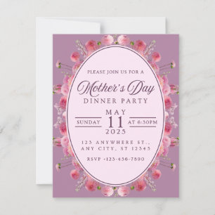 Elegant Mother’s Day Dinner Party Invitation Ful