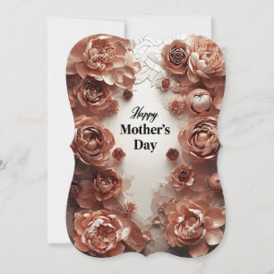 Elegant Mother's Day Card With Floral Arrangement 