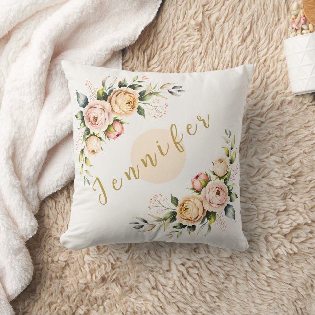 Elegant Mother's Day Personalised Throw Pillow (Blanket)
