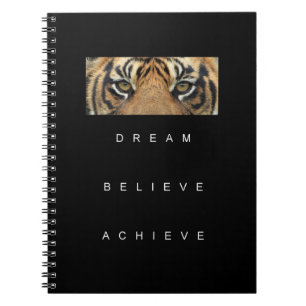 Elegant Motivational Self Improvement Quote Tiger Notebook