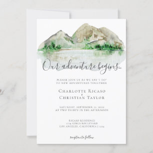 Elegant Mountain Adventure Wedding Invitation