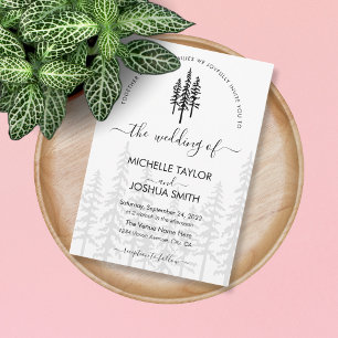 Elegant Mountain Forest Rustic Destination Invitat Invitation