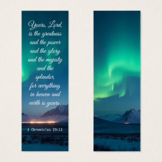 Elegant mountain landscape northern lights Bible