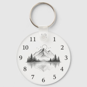 Elegant Mountain Nature Watch Key Ring