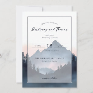 Elegant Mountain Wedding Invitation