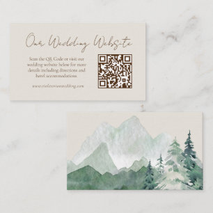 Elegant  Mountains QR Code Enclosure Card