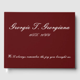 Elegant & Mournful Funeral Guest Book