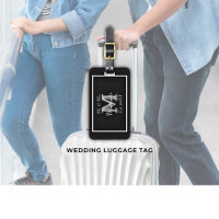Elegant Mr and Mrs Name Black Wedding