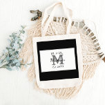 Elegant Mr and Mrs Name Black Wedding Tote Bag<br><div class="desc">A simple yet elegant black and white Mr. & Mrs. Monogrammed Wedding Tote Bag. Customise with the Newlywed's Last Name and Initial. You can personalise for your entire bridal party! Personalised Gifts For Couples—makes a great wedding or anniversary gift.</div>