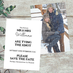 Elegant Mr And Mrs Photo Wedding Save The Date