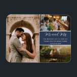 Elegant Mr and Mrs Thank You Photo Collage Magnet<br><div class="desc">Elegant wedding Mr and Mrs design wedding thank you magnets featuring three of your favourite wedding photos. Show your family and friends your appreciation for being a part of your wedding celebration with one of these beautiful keepsakes.</div>