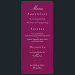 Elegant Mulberry Wedding Menu<br><div class="desc">Elegant Mulberry Wedding Menu, please personalise as required using the online personalisation template before ordering. Once you have entered your wording into the personalisation template, then should you find that you need to adjust the positioning of the text please use the "Edit using Design Tool" option (the button is available...</div>