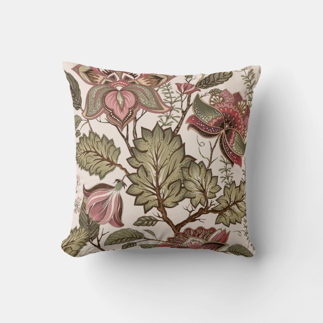 Elegant Multi-Colour Decorative Floral Pattern Cushion (Front)